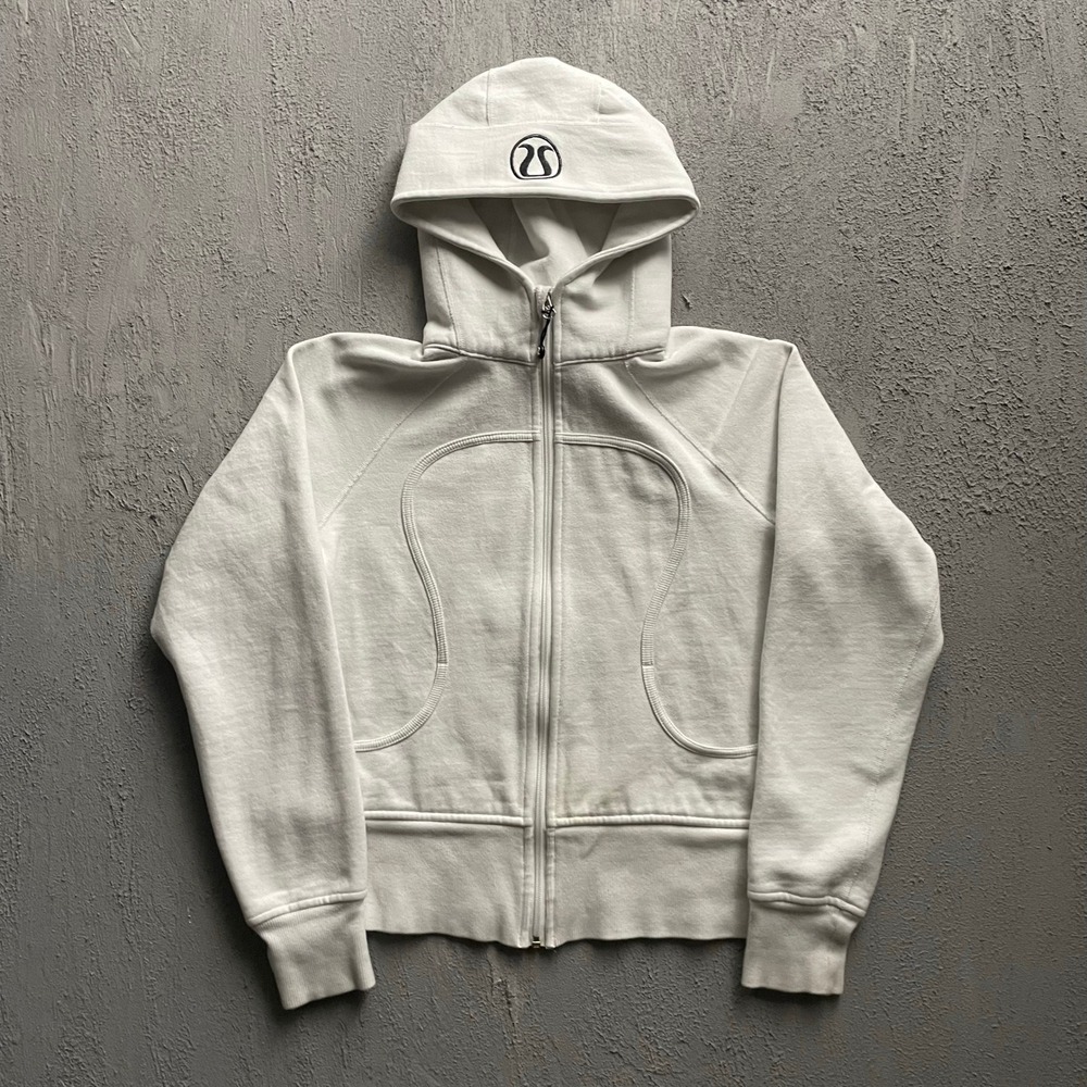 Lululemon Scuba Full Zip Hoodie Women Size 10 White